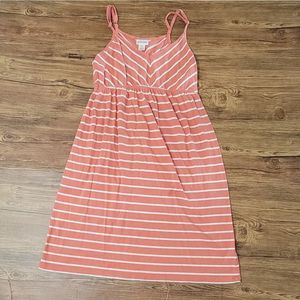 Motherhood Maternity Striped Strappy Dress with Cinched Waist - Size Small